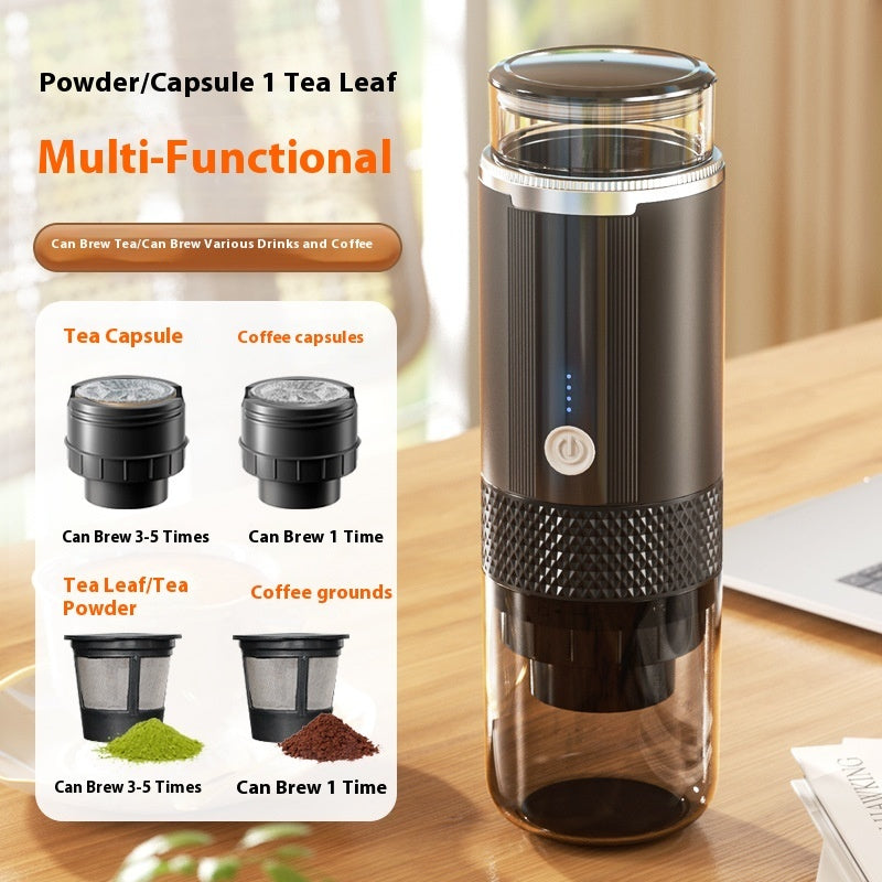 Capsule Coffee Machine Rechargeable Portable Travel Household Electric Coffee Machine