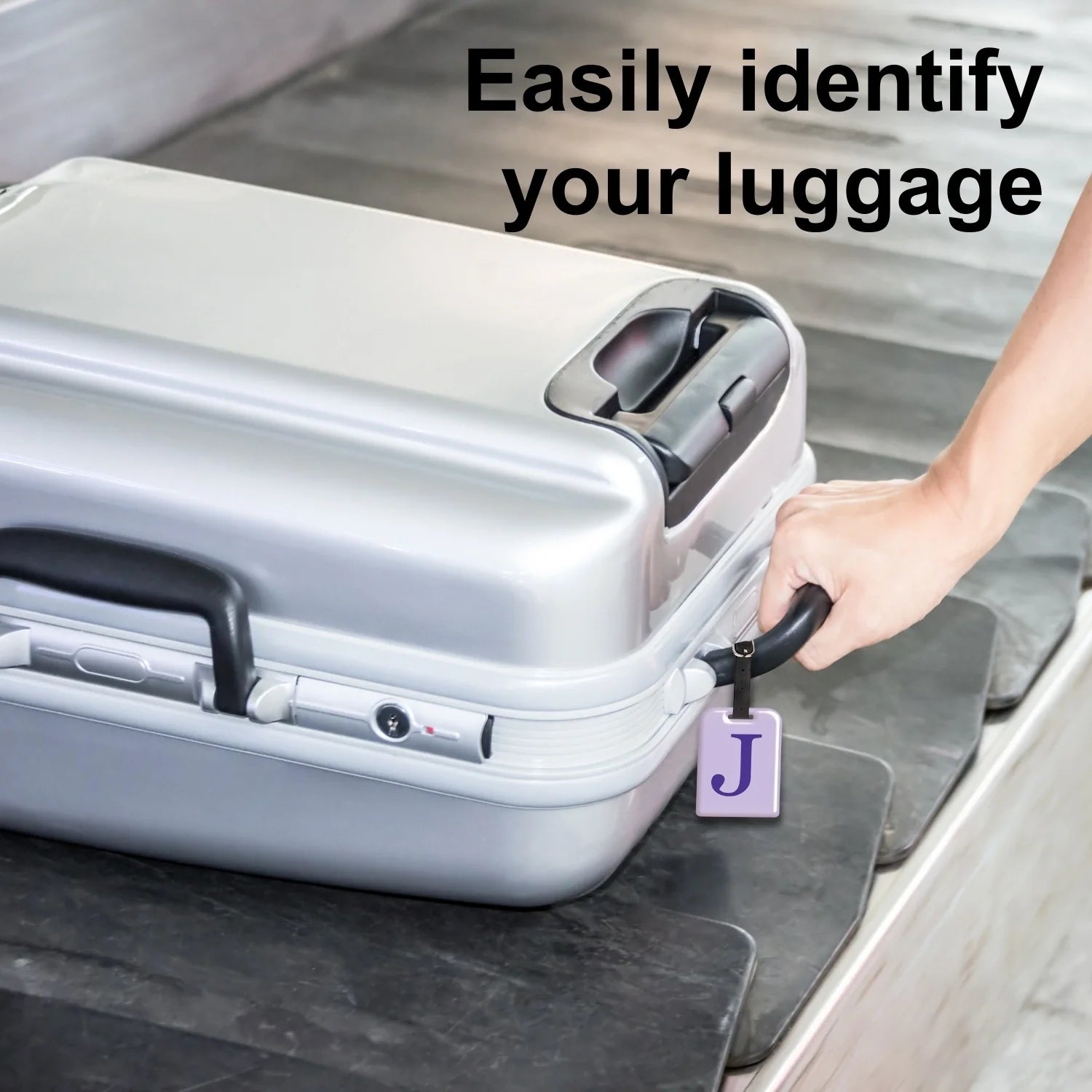 Initials Bag tag J  [pack 2]-2