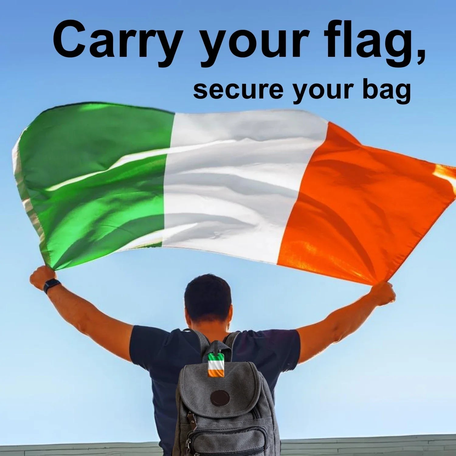 Smart Bag Security Tag - Ireland Flag [Pack 2]-2