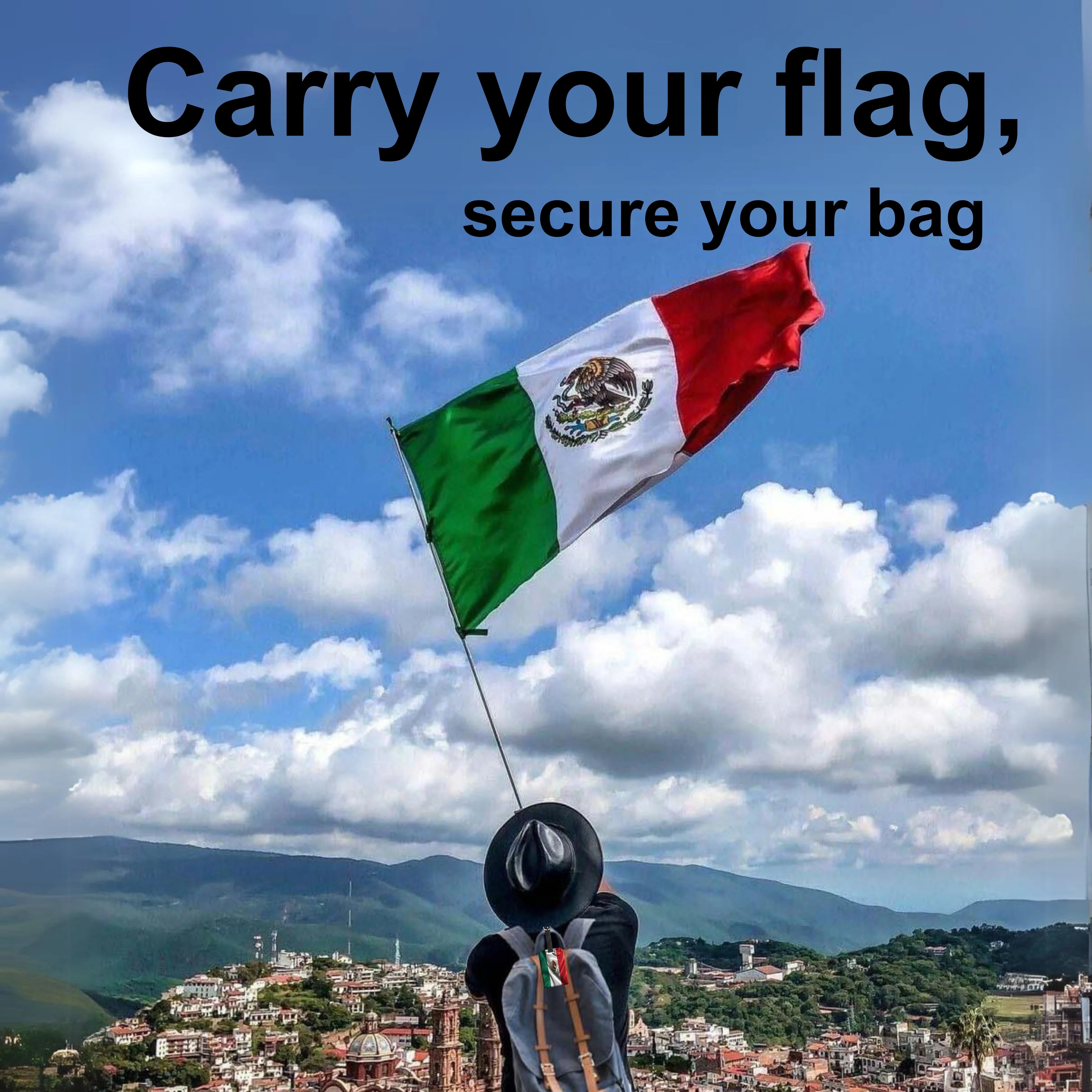 Smart Bag Security Tag - Mexico Flag [Pack 2]-2