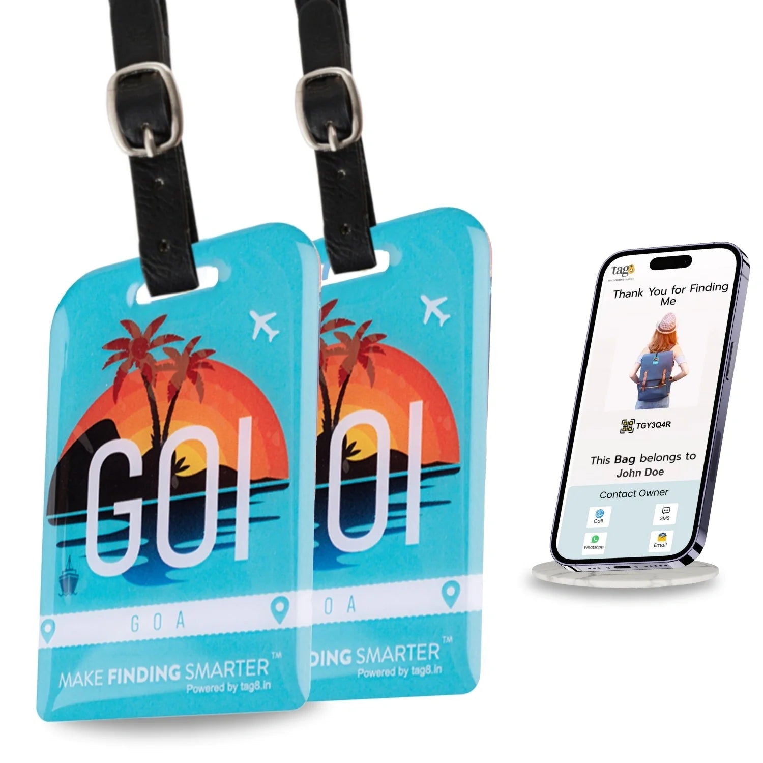 Smart Bag Security Tag - Goa [Pack 2]-0